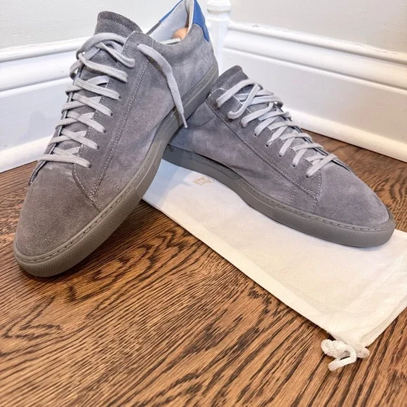 Oliver Cabell low 1 suede gray/blue sneaker - Picture 3 of 6